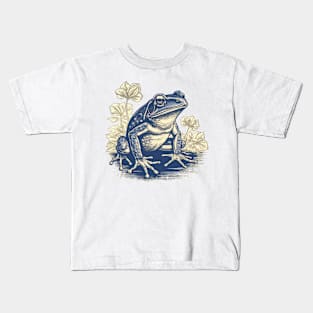 Feeling blue This frog has got your back Kids T-Shirt